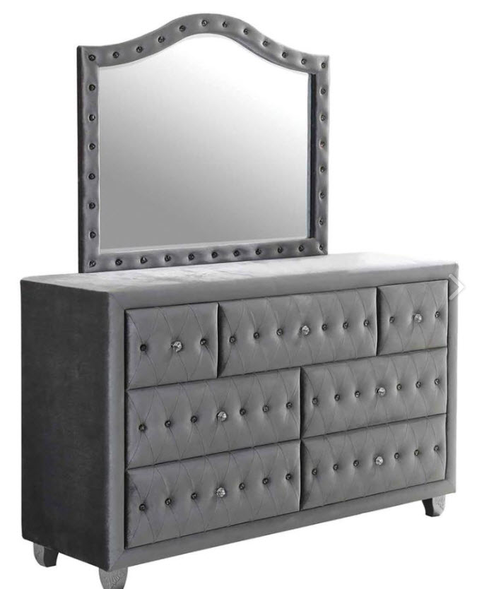 Deanna Black Velvet Dresser